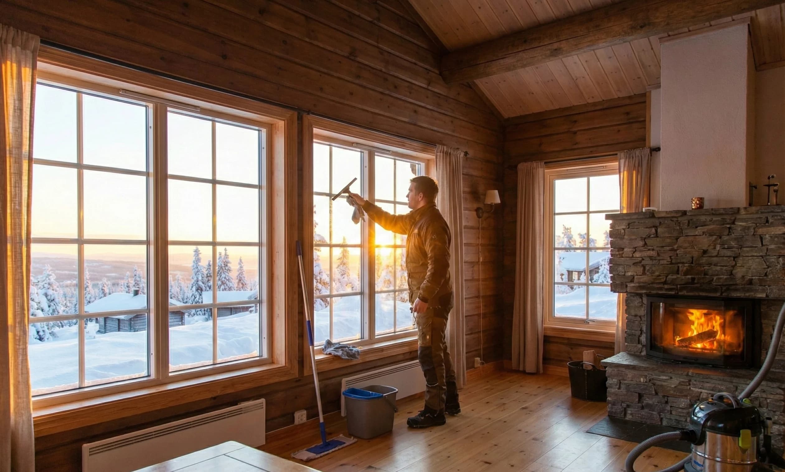 Hyttevask og renhold på Norefjell