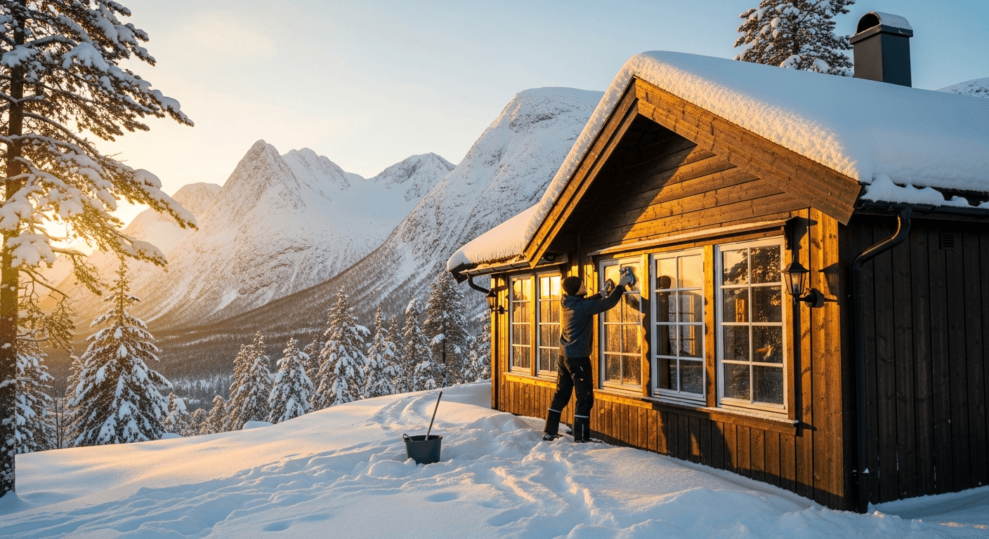 Vindusvask på Norefjell